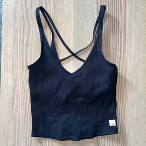 Vuori Rib Crop Tank Black XS
